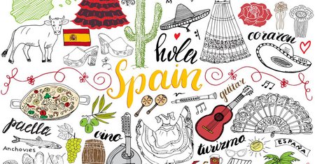 wortwolke mit spanischen wörtern